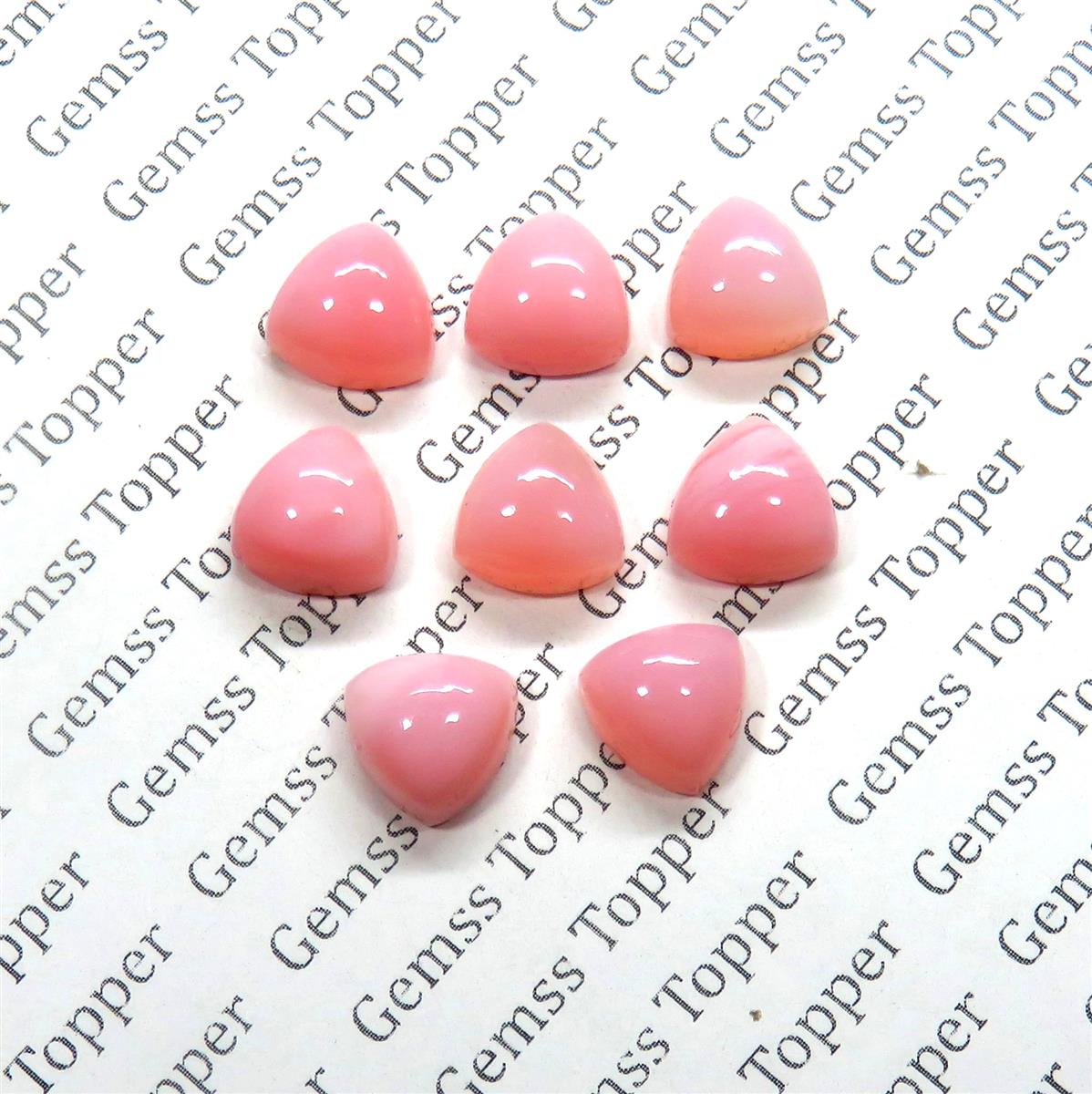 Pink Opal 10x10 mm Trillion Cabochon